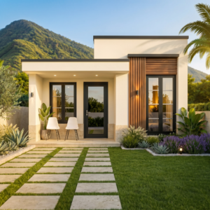 modern minimalist tiny*2 house 9m×8m | small design with full plans + sketchup + autocad + archicad