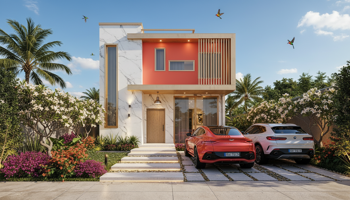 modern tropical residence with pool | 3 bedroom two story house design (copy) modern tropical residence with pool | 3 bedroom two story house design (copy)