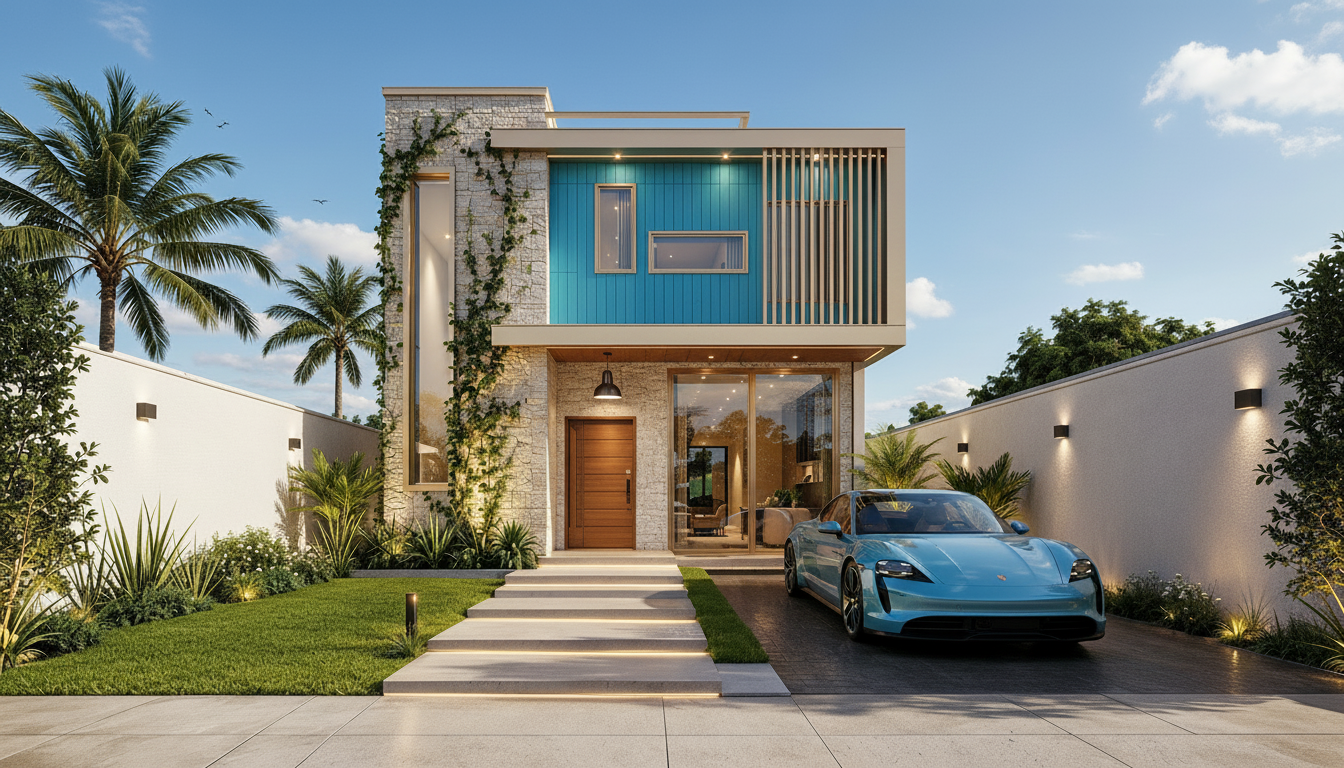 modern tropical residence with pool | 3 bedroom two story house design (copy) modern tropical residence with pool | 3 bedroom two story house design (copy)