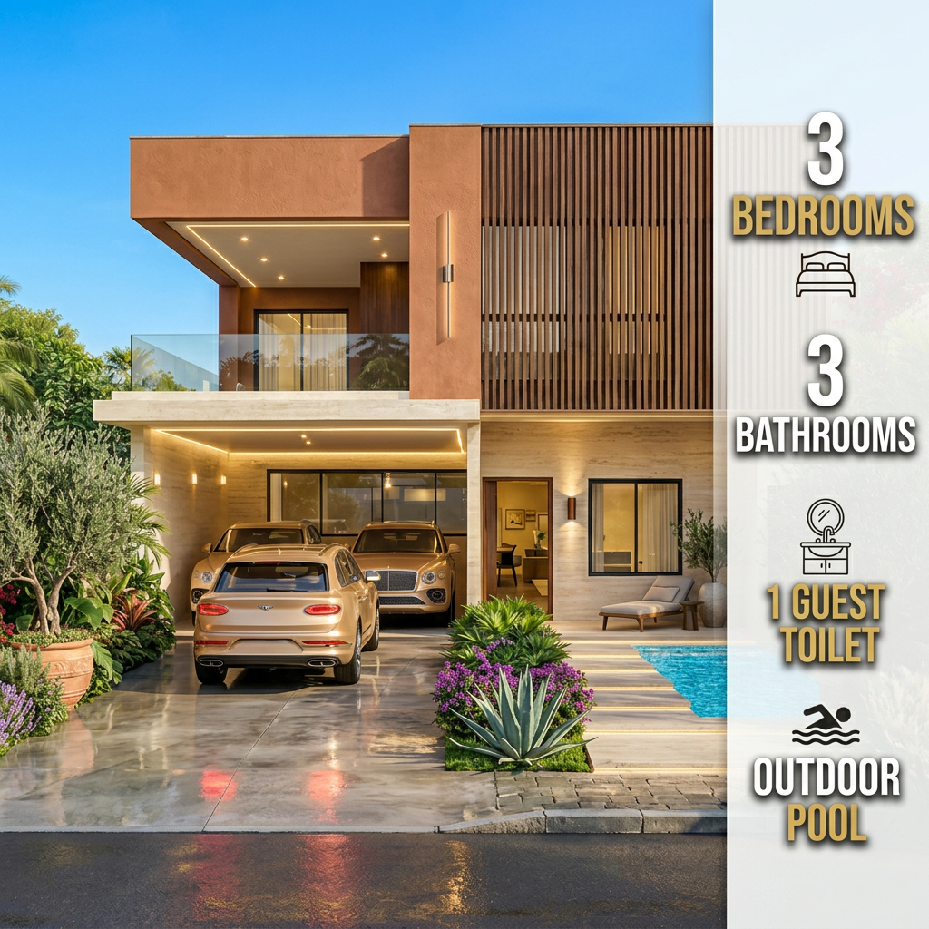 modern tropical residence with pool | 3 bedroom two story house design modern tropical residence with pool | 3 bedroom two story house design