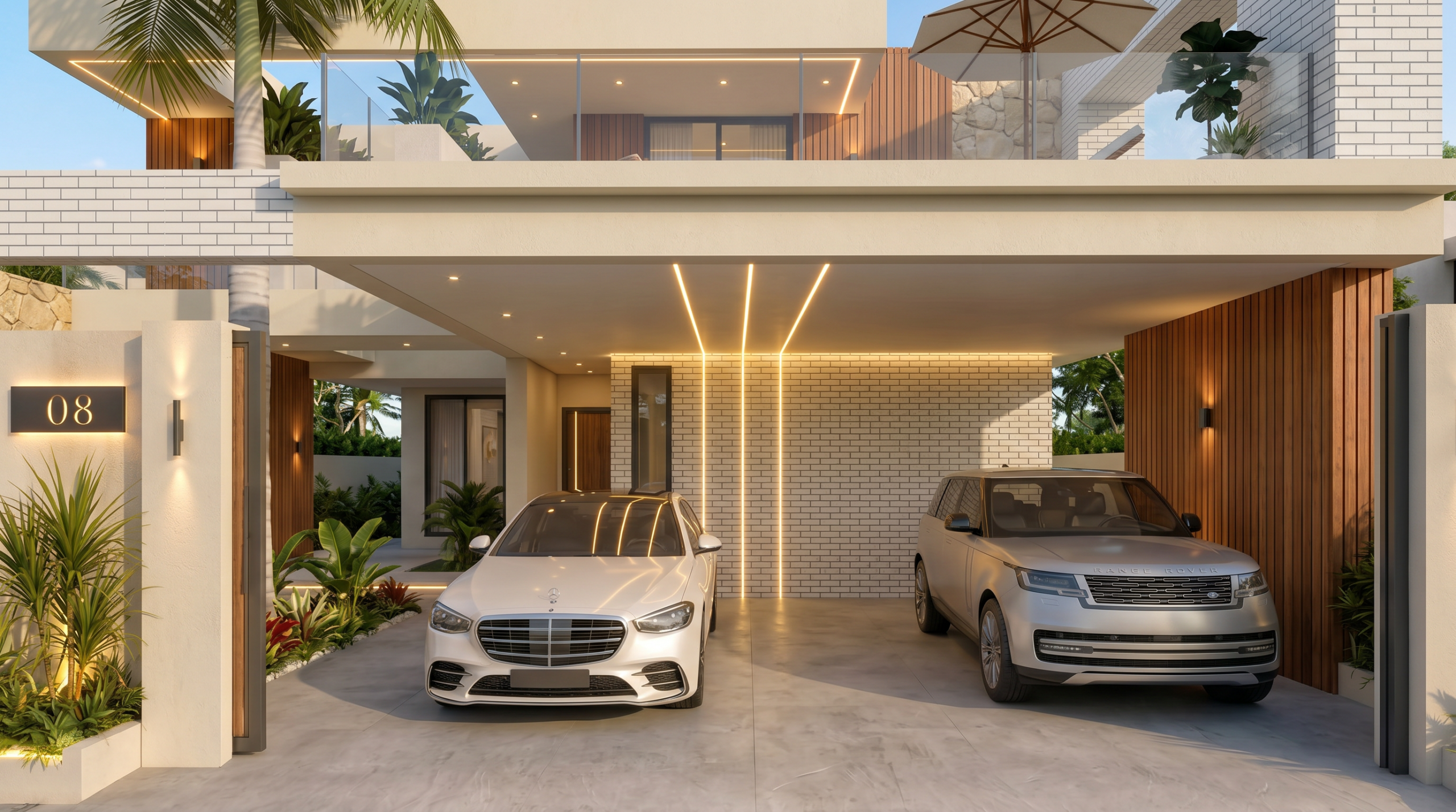 modern 4 bedroom two story luxury house with pool *2 modern 4 bedroom two story luxury house with pool *2
