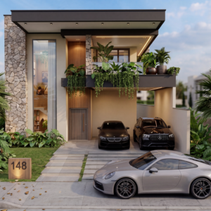 beautiful 3 bedroom modern house minimalist design 21×15 (copy)